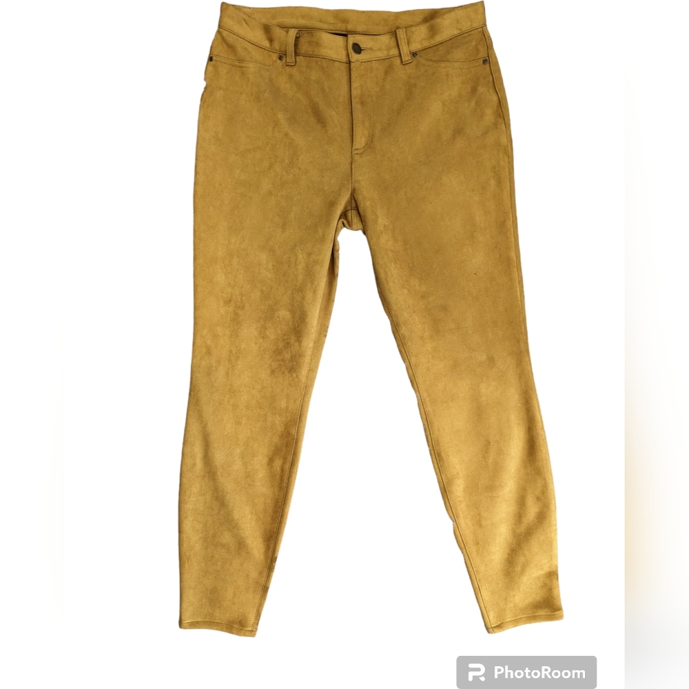 Time 7 Tru Faux Suede Camel Beige Pants Size L (12-14)